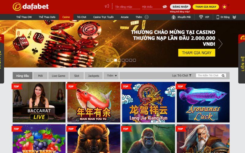 Sòng Casino trực tuyến uy tín