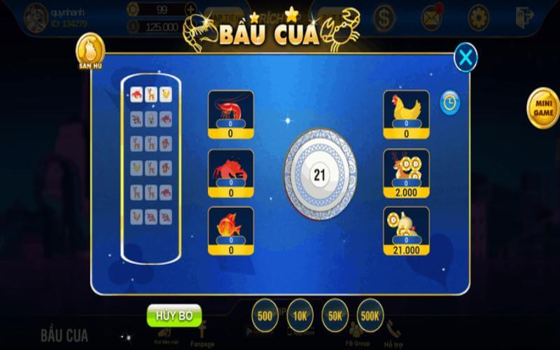 Mẹo chơi bầu cua tôm cá online