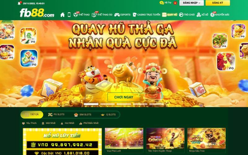 Cổng game slot game nổ hũ